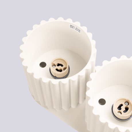 Plafon AURA 2 beżowy GU10 + 2X Żarówka LED GU-10 3000K Ciepła 7W 510lm