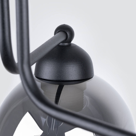 Żyrandol FILLAN 3 czarny + 3x Żarówka LED E27 4000K Zimna 7,5W 690lm