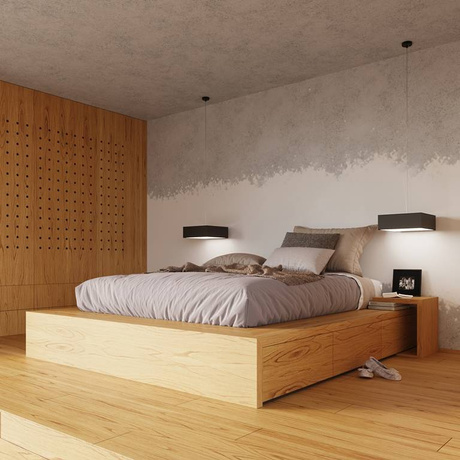 Plafon sufitowy HORUS 25 CZARNY + 1x Żarówka LED E27 3000K Ciepła 7,5W 620lm