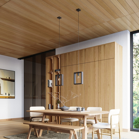 Lampa wisząca ARIES wenge + 1x Żarówka LED E27 4000K Zimna 7,5W 690lm