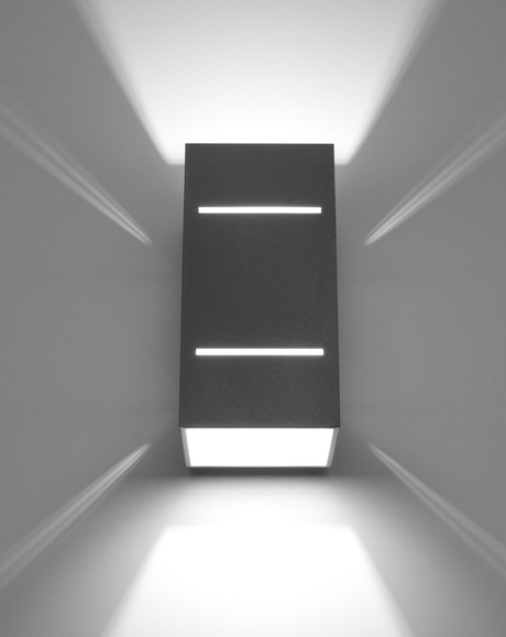 Kinkiet BLOCCO szary + 1x Żarówka LED G9 3000K Ciepła 4,5W 510lm