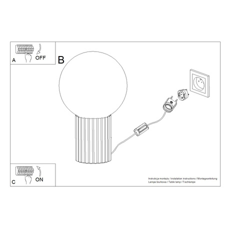 Lampa biurkowa HALO zielona oliwka + 1X Żarówka LED G9 4000K Zimna 4,5W 460lm