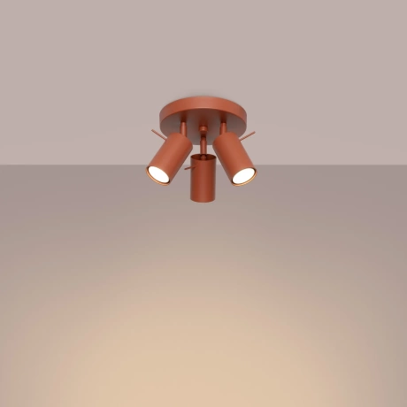 Plafon RING 3P ochra czerwona