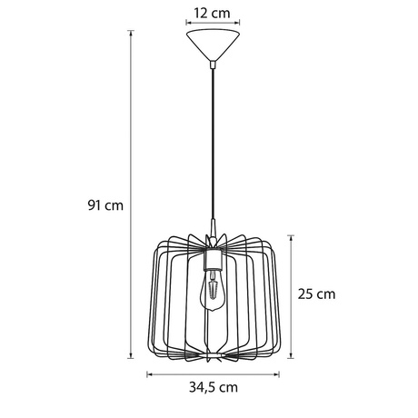 Lampa wisząca SKAAR czarna