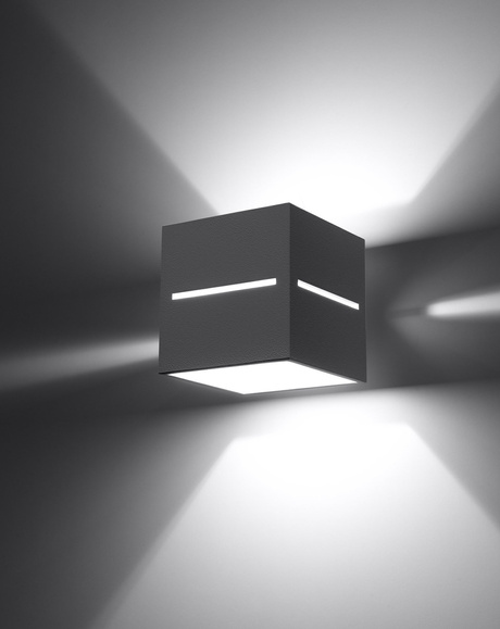 Kinkiet LOBO szary + 1x Żarówka LED G9 3000K Ciepła 4,5W 510lm