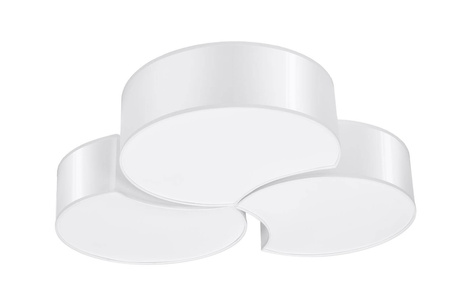 Plafon CIRCLE 3B biały + 6x Żarówka LED E27 4000K Zimna 7,5W 650lm