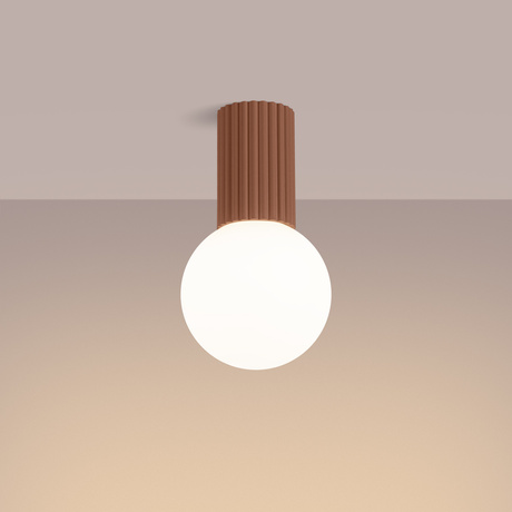 Plafon HALO mocca IP44 + 1x Żarówka LED G9 4000K Zimna 4,5W 460lm