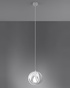 Lampa wisząca TULOS 1 biały + 1x Żarówka LED E27 4000K Zimna 7,5W 650lm