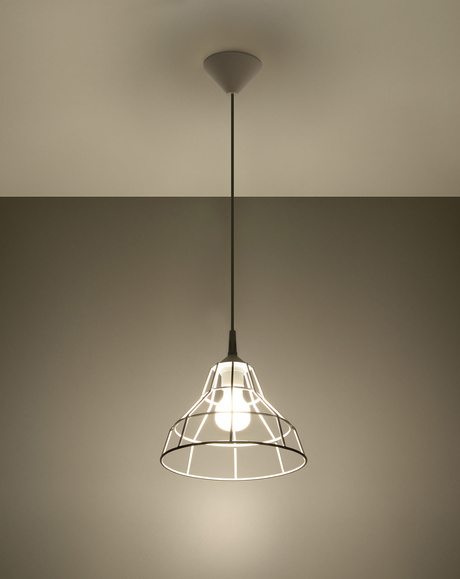 Lampa wisząca ANATA biała + 1x Żarówka LED E27 3000K Ciepła 7,5W 620lm