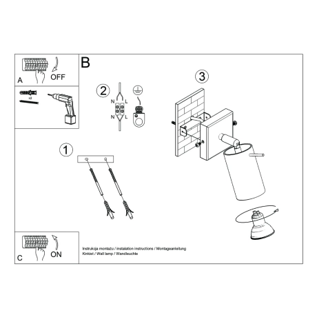 Kinkiet RING zielony oliwkowy