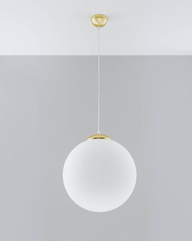 Lampa wisząca UGO 40 złota + 1x Żarówka LED E27 3000K Ciepła 7,5W 620lm