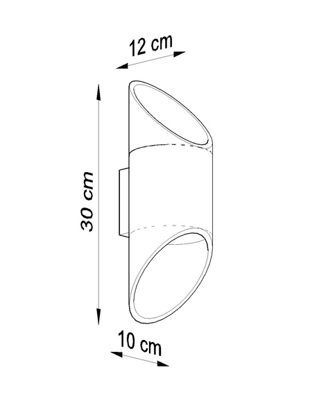 Kinkiet PENNE 30 biały + 1x Żarówka LED G9 3000K Ciepła 4,5W 510lm