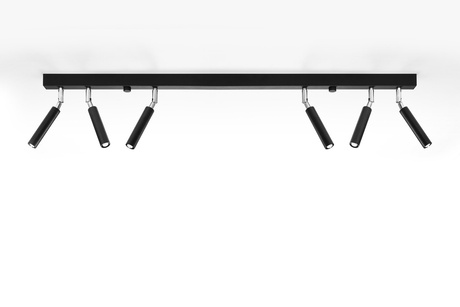 Plafon EYETECH 6 czarny + 6x Żarówka LED G9 3000K Ciepła 4,5W 510lm