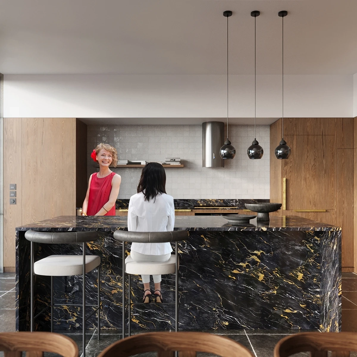 Lampa wisząca ALINO 3 czarna