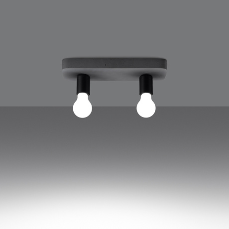 Plafon TAVO 2 + 2x Żarówka LED E27 4000K Zimna 7,5W 690lm