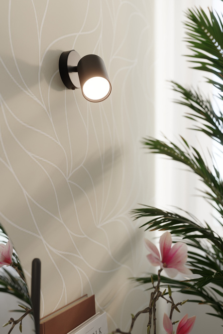 Plafon LEMMI 2 czarny + 2x Żarówka LED GU-10 3000K Ciepła 7W 510lm