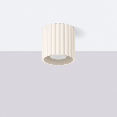 Plafon AURA 1 beżowy GU10 + 1X Żarówka LED GU-10 4000K Zimna 7W 530lm