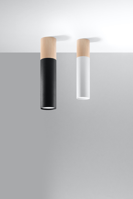 Plafon PABLO czarna +1x Żarówka LED GU-10 4000K Zimna 7W 630lm