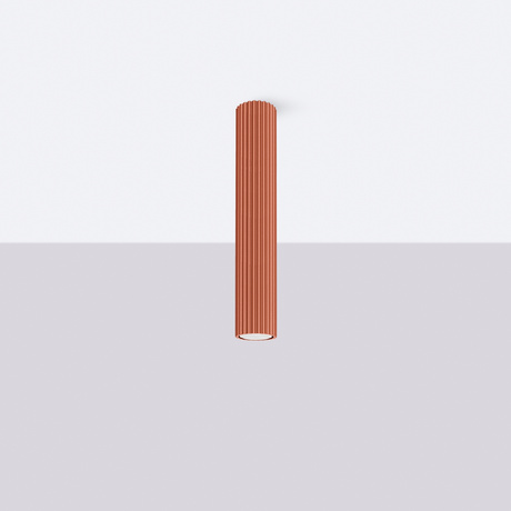 Plafon KARBON 40 ochra czerwona + 1x Żarówka LED GU-10 4000K Zimna 7W 530lm