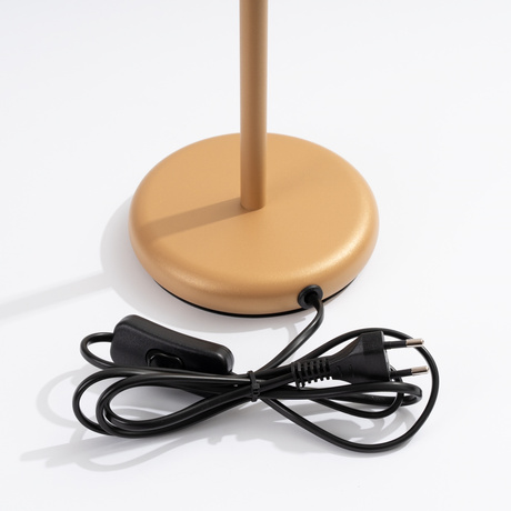 Lampa biurkowa KARBON złota + 1x Żarówka LED GU-10 3000K Ciepła 7W 510lm