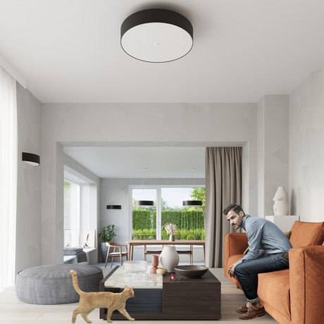Żyrandol SKALA 30 czarny + 3x Żarówka LED E27 3000K Ciepła 7,5W 620lm