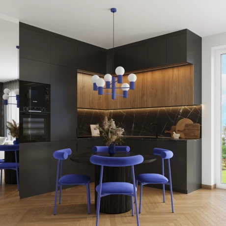 Żyrandol HALO 6 ultramaryna