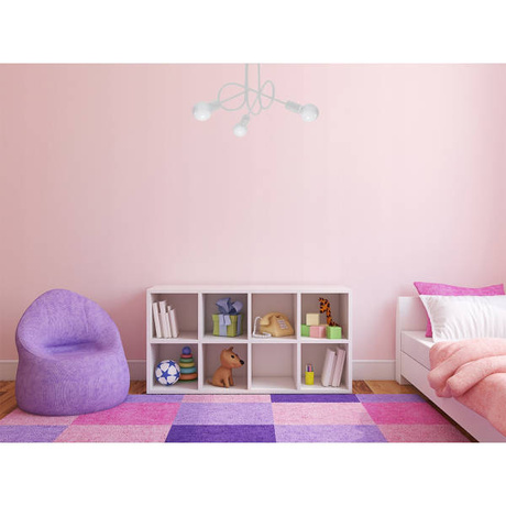 Żyrandol SUPEŁ 5 biały + 5X Żarówka LED E27 3000K 7W 760lm