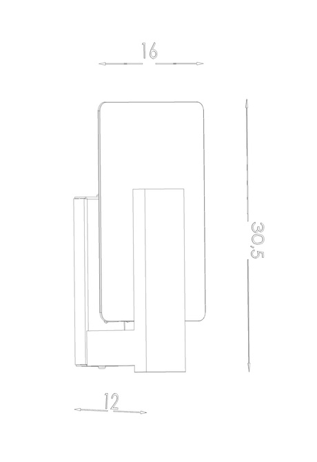 Kinkiet LAPPO biały + zx Żarówka LED E14 4000K Zimna 7,5W 650lm