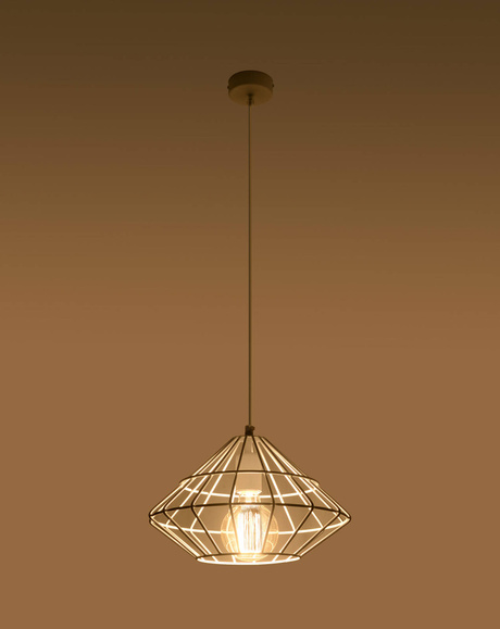 Lampa wisząca UMBERTO biała + 1x Żarówka LED E27 4000K Zimna 7,5W 650lm