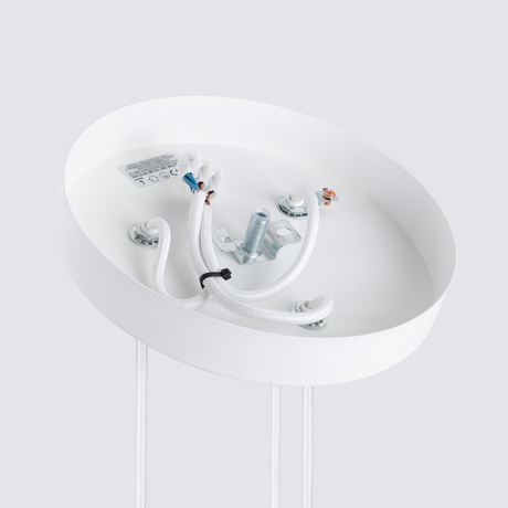 Lampa wisząca KARBON 3P biały + 3x Żarówka LED GU-10 4000K Zimna 7W 530lm