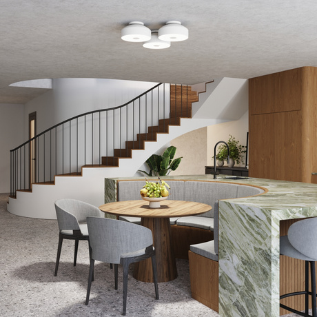 Plafon OMIQ biały + 4X Żarówka LED E27 4000K Zimna 7,5W 690lm