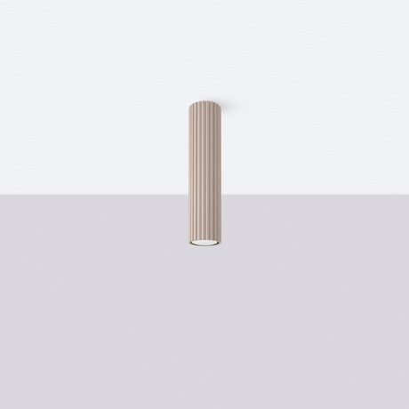 Plafon KARBON 30 taupe + 1X Żarówka LED GU-10 3000K Ciepła 7W 510lm