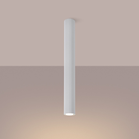 Plafon KARBON 60 biały + 1x Żarówka LED GU-10 3000K Ciepła 7W 510lm