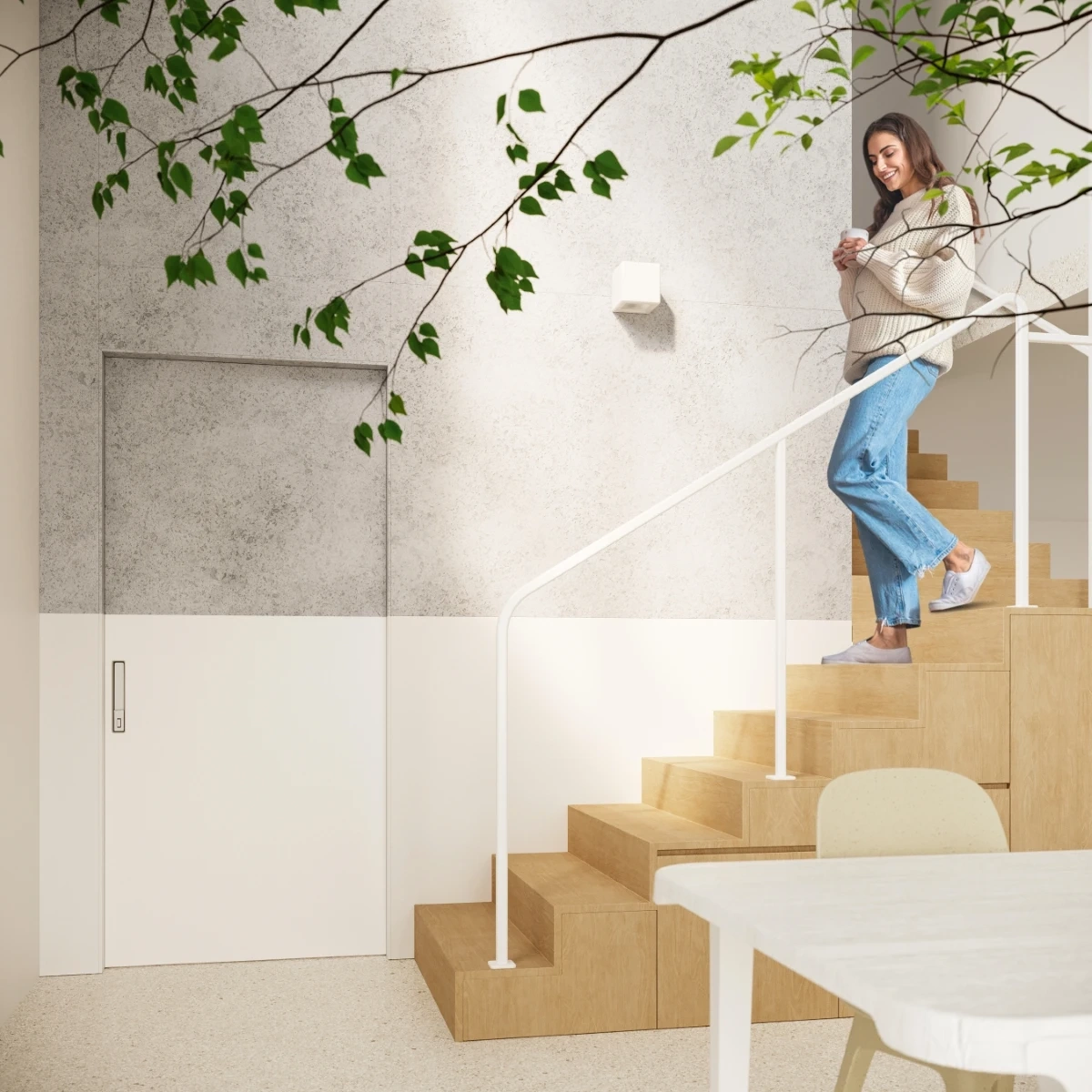 Kinkiet ceramiczny SUBANI biały