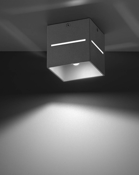 Plafon LOBO szary + 1x Żarówka LED G9 3000K Ciepła 4,5W 510lm