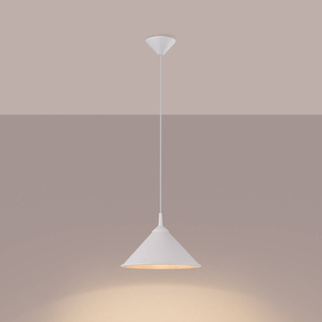 Lampa wisząca ZUMA biała + 1x Żarówka LED E27 4000K Zimna 7,5W 690lm