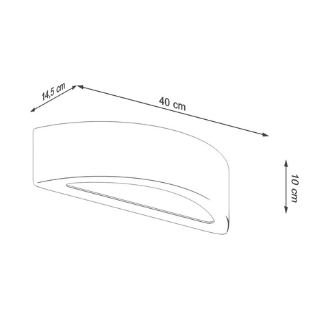 Kinkiet ATENA beton + 1x Żarówka LED E27 4000K Zimna 7,5W 650lm