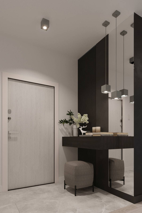 Plafon QUAD 1 szary + 1x Żarówka LED GU-10 3000K Ciepła 7W 620lm