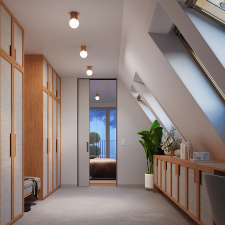 Plafon SOLIS naturalne drewno + 1x Żarówka LED G9 3000K Ciepła 4,5W 450lm