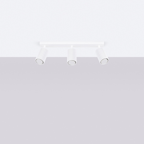 Plafon KARBON 3L biały + 3x Żarówka LED GU-10 3000K Ciepła 7W 510lm