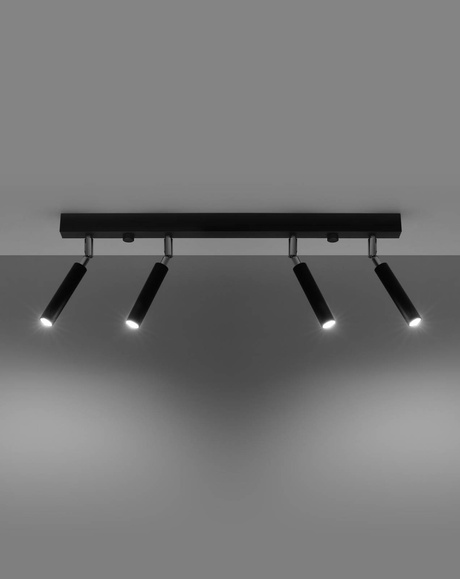 Plafon EYETECH 4 czarny + 4x Żarówka LED G9 4000K Zimna 4,5W 530lm