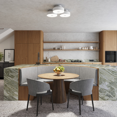 Plafon OMIQ biały + 4X Żarówka LED E27 3000K Ciepła 7,5W 620lm