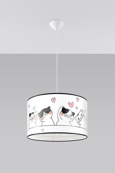 Lampa wisząca CAT 40 + 1x Żarówka LED E27 4000K Zimna 7,5W 650lm