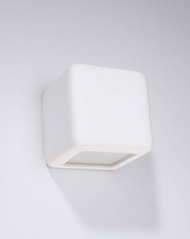 Kinkiet ceramiczny NESTA biały + 1x Żarówka LED E27 4000K Zimna 7,5W 650lm