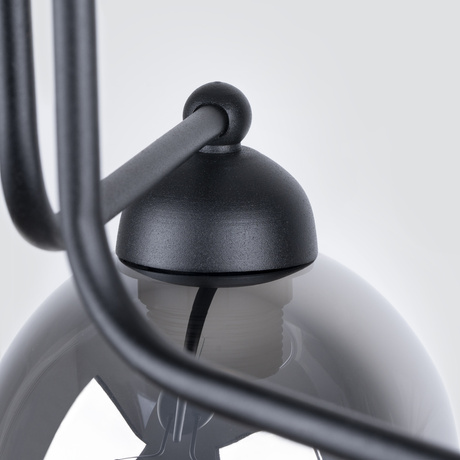 Żyrandol FILLAN 3 czarny + 3x Żarówka LED E27 3000K Ciepła 7,5W 620lm