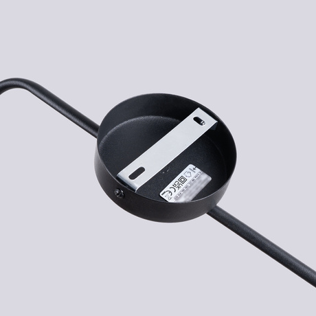 Kinkiet NOX czarny + 1X Żarówka LED E14 3000K Ciepła 7,5W 620lm