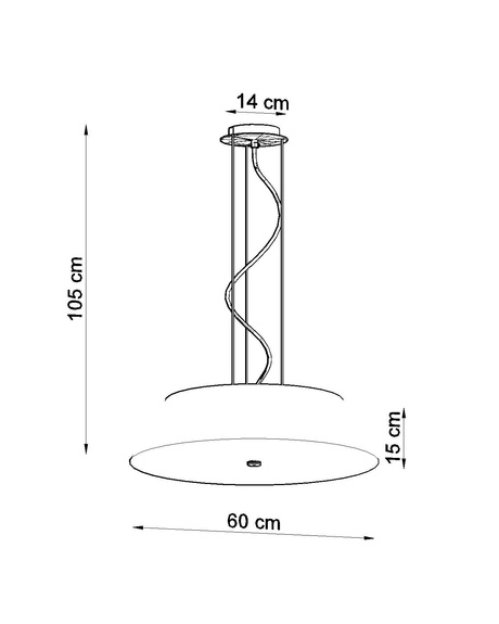 Żyrandol VEGA 60 biały + 5x Żarówka LED E27 4000K Zimna 7,5W 650lm