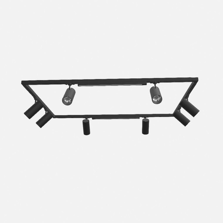 Lampa Sufitowa, 10 punktowa, system szynowy 3 razowy, REO/LUCIE czarny LED 272W 4000K