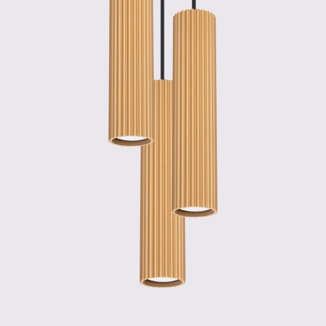 Lampa wisząca KARBON 3P złoty