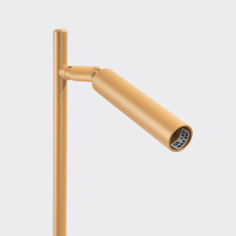 Lampa biurkowa PASTELO złota + 1x Żarówka LED G9 3000K Ciepła 4,5W 450lm